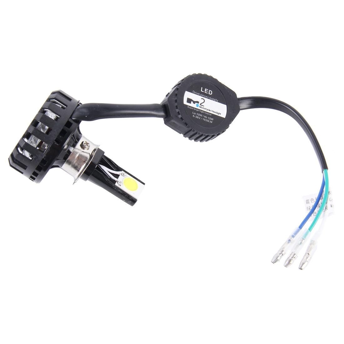 M2 18W 1500LM 6000K COB LED Motorcycle Headlight Lamp, DC 9-36V (White Light)