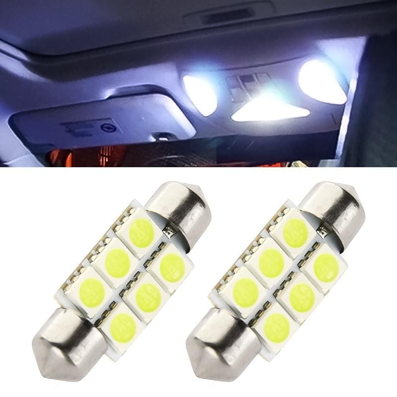 36mm Warm White 6 LED 5050 SMD Car Bulb Reading Light (Style2)