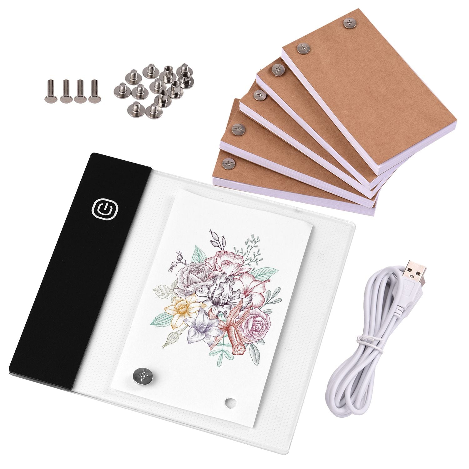 Flip Book Kit with Mini Light Pad LED Lightbox Tablet Design