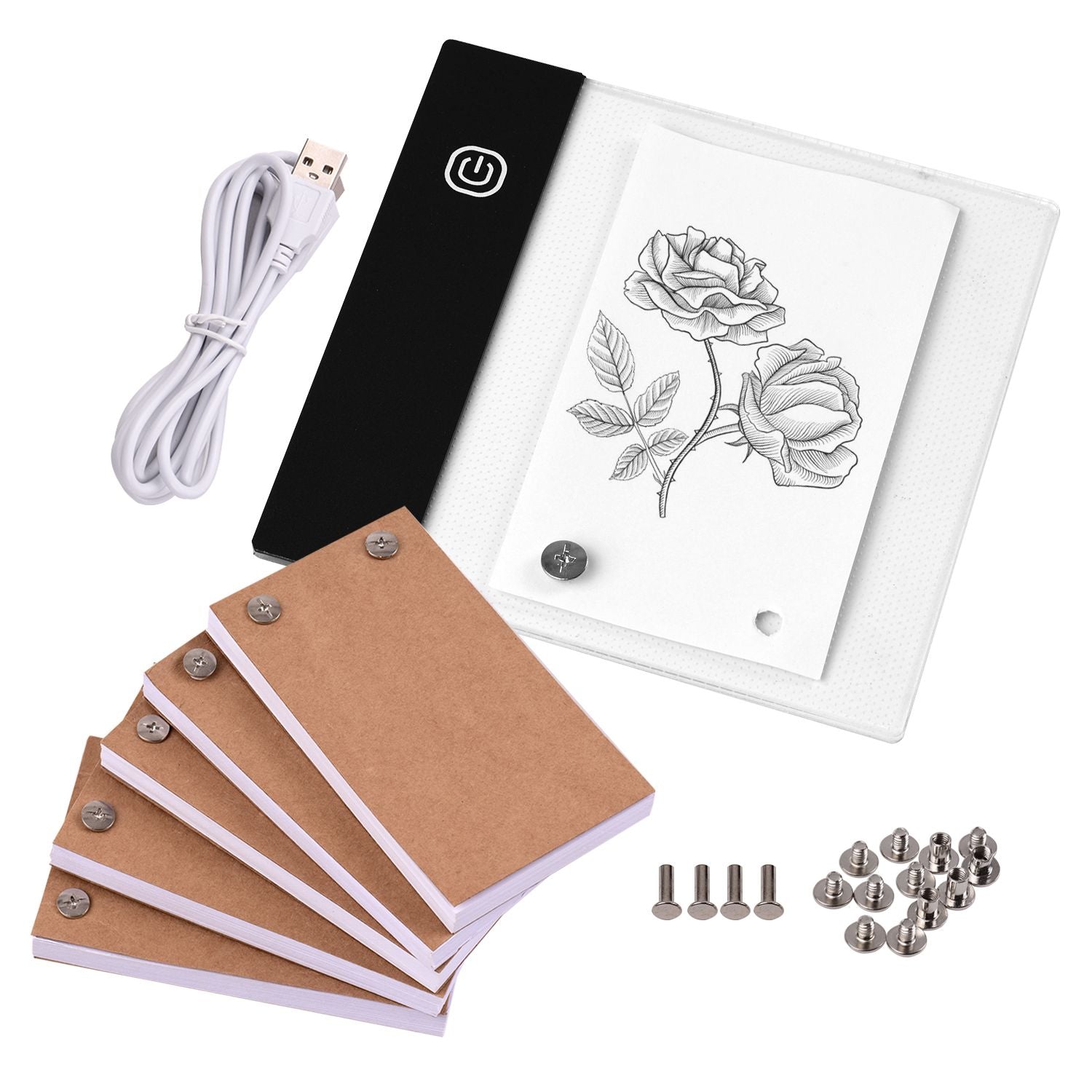 Flip Book Kit with Mini Light Pad LED Lightbox Tablet Design