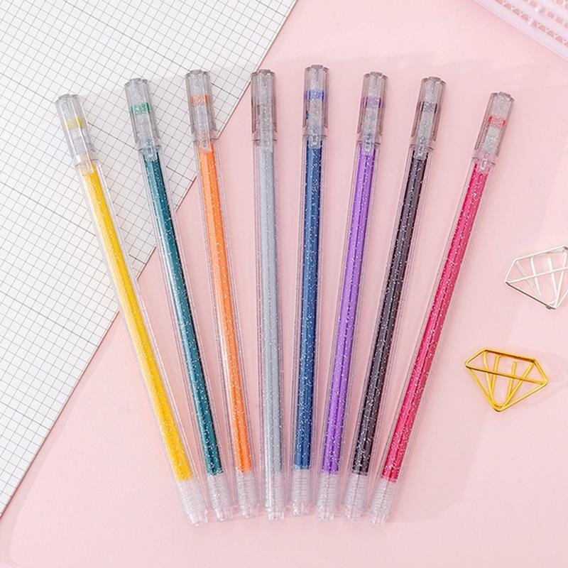 3 PCS Simple Flash Color Student Writing Neutral 0.5mm Hand Account Marker (Yellow)