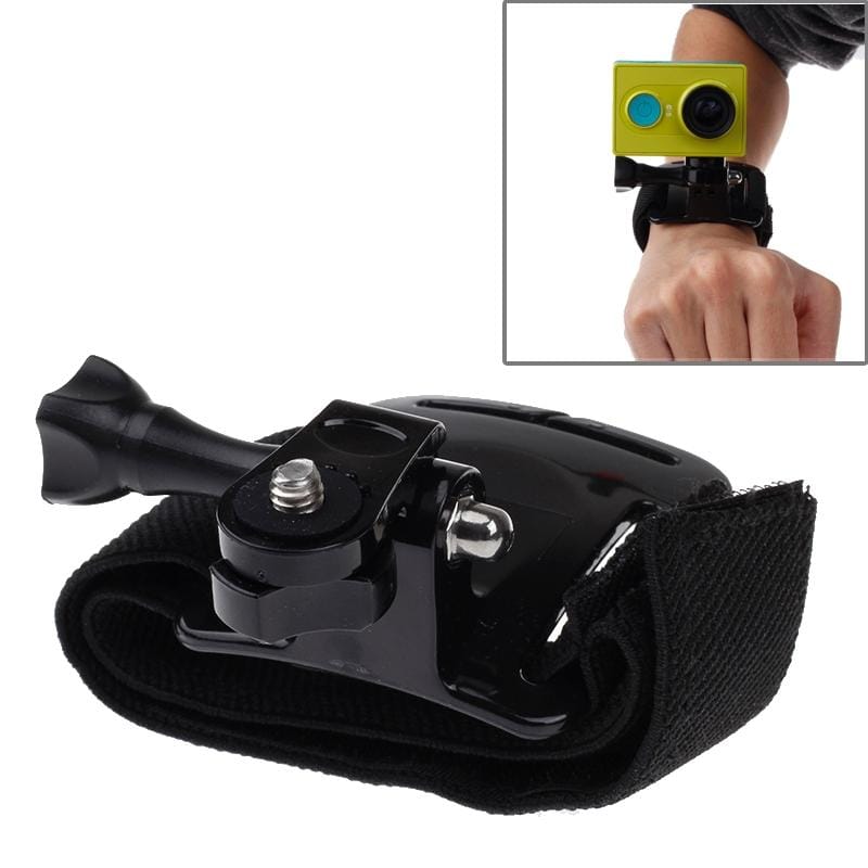 GP110 Arm Belt / Wrist Strap + Connecter Mount for GoPro  NEW HERO /HERO6   /5 /5 Session /4 Session /4 /3+ /3 /2 /1, Xiaoyi and Other Action Cameras (Black)