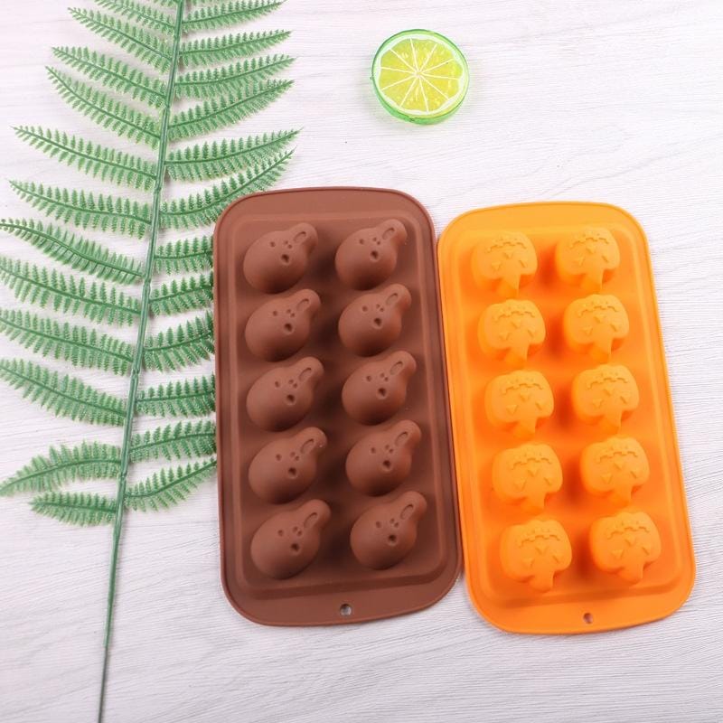 3 PCS Halloween Cartoon Baking Set Chocolate Mold (Skull)