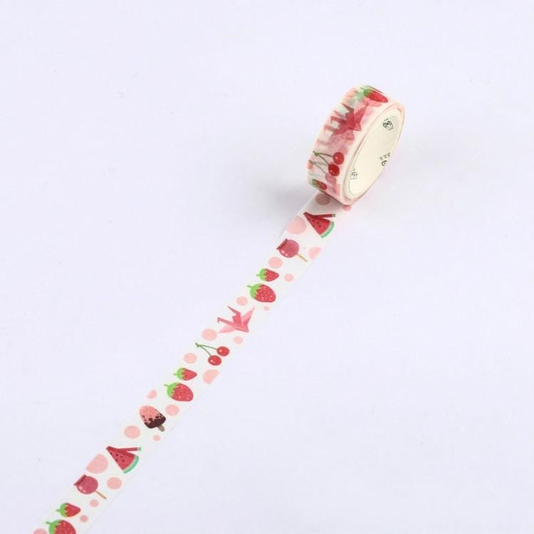Hand Tape Small Fresh Salt Based Girl JPaper Tape Hand Account Decoration Material Stickers (Strawberry)