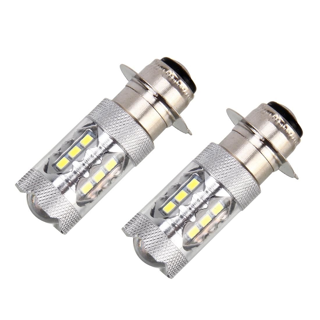 Motorcycle Headlights 250LM 6000K White H6M/PX15D 5W 16LEDs SMD-2835 Lamps, DC 12V