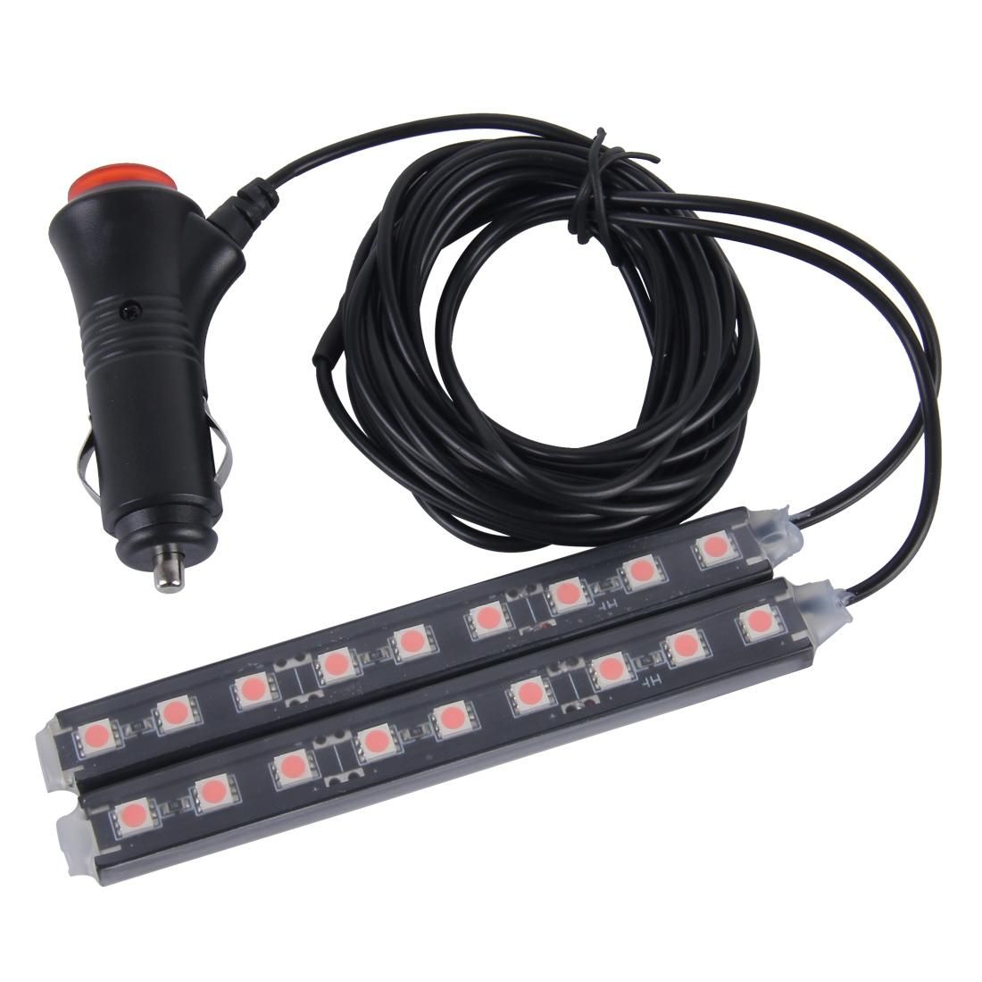 2 in 1 4.5W 18 SMD-5050-LEDs RGB Car Interior Floor Decoration Atmosphere Neon Light Lamp, DC 12V (White Light)