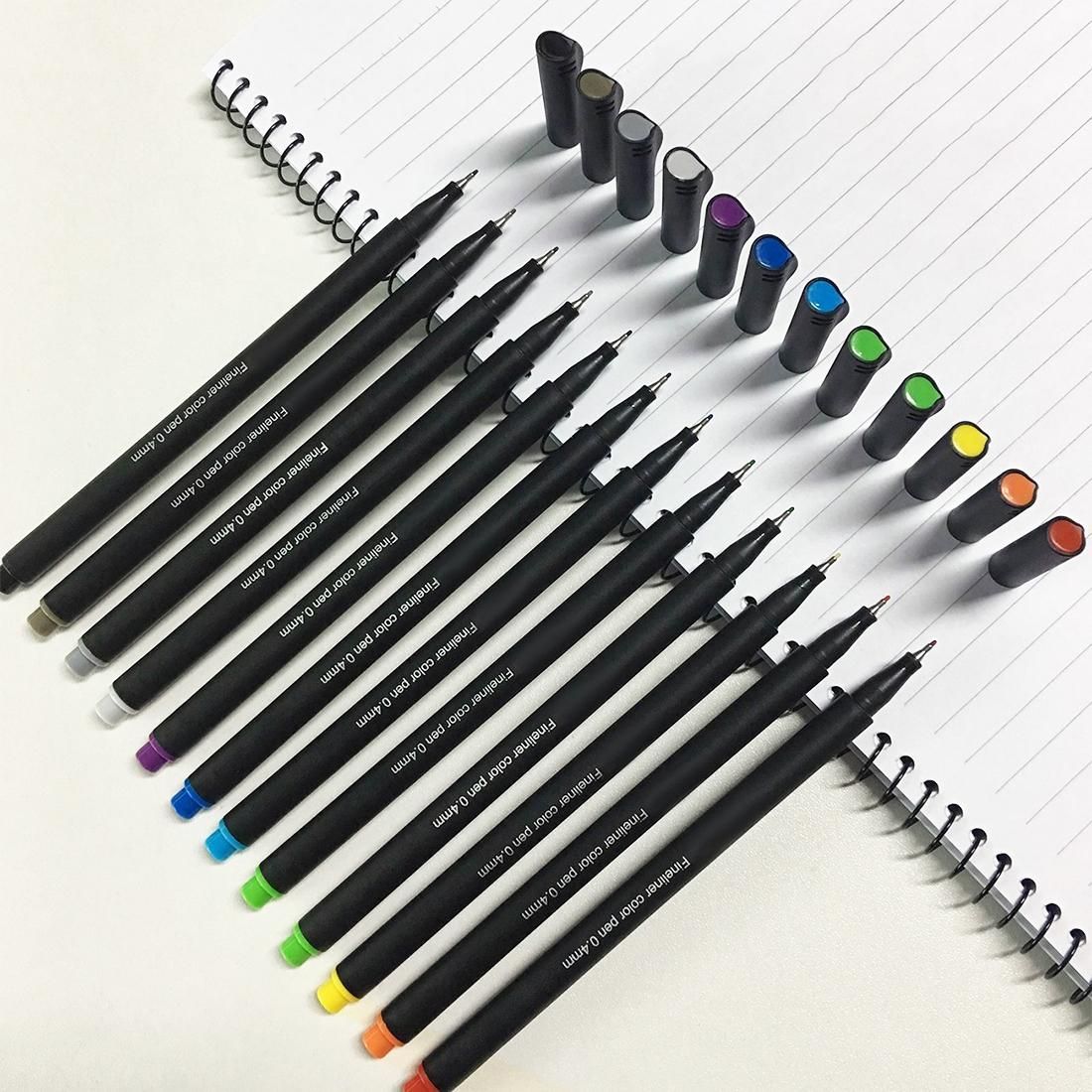 12 Color Color Hook Line Pen Water Based Pen Fiber Stroke Pen