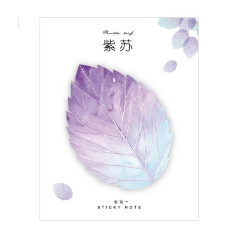 2 Sets Natural Plant Leaf Sticky Note Memo Pad Office Planner Sticker Paper (Maple leaf)