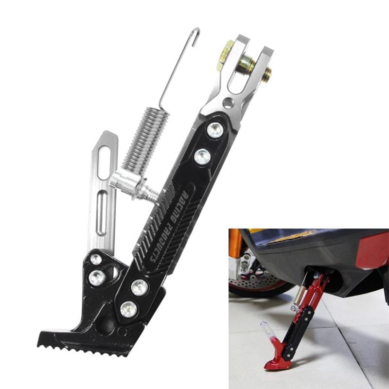 Motorcycle Modified Aluminum Alloy Side Tripod Adjustable Pedal Holder (Silver)