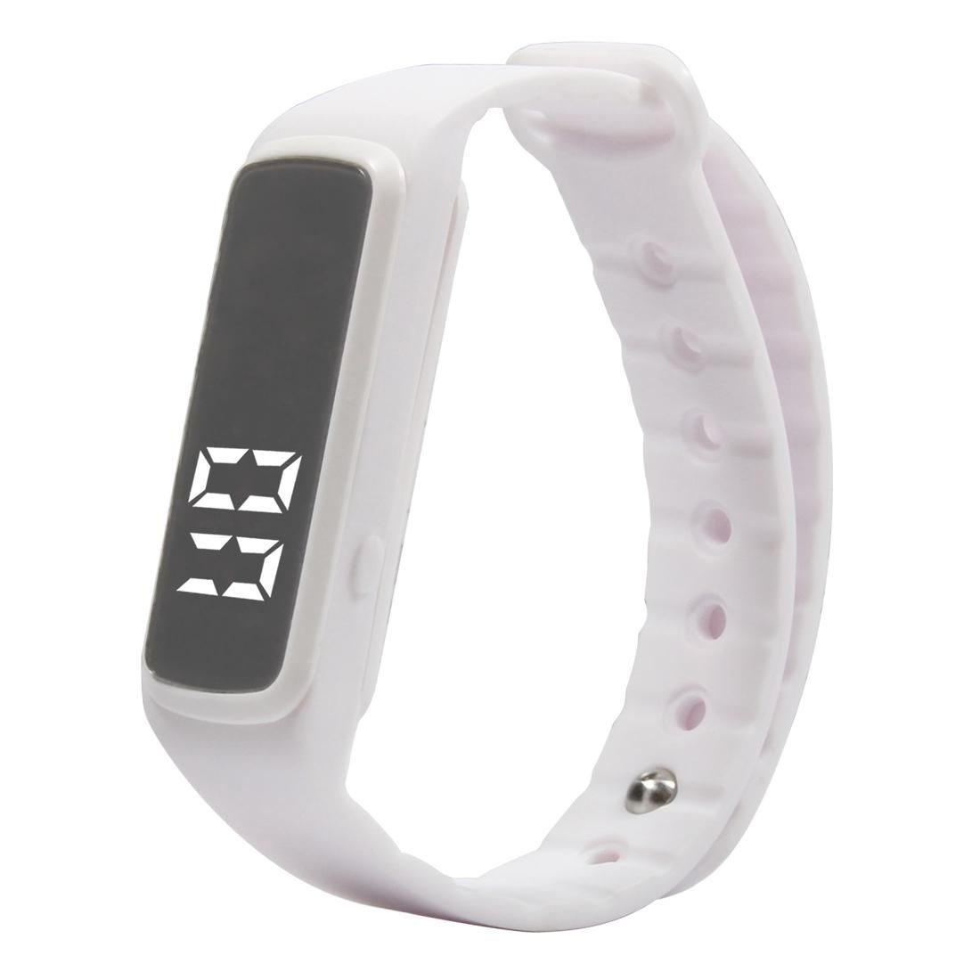CD5 Silicone Band Fitness Smart Bracelet, Pedometer / Step Counter / Temperature / Time & Date / Calories / Atmospheric Pressure (White)