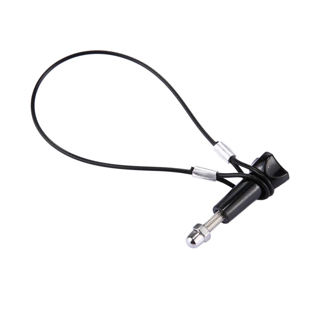 Stainless Steel Lanyard / Tether with Screw for  GoPro HERO9 Black /HERO8 Black /7 /6/ 5 /5 Session /4 /3+ /3 /2 /1 (Black)