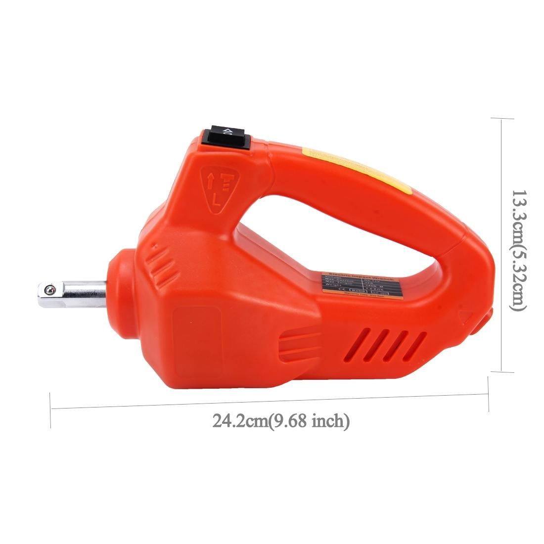 Car Auto 100W 340N*M Electric Impact Wrench with Two Fuse Tubes Two Sockets for 17-19mm and 21-23mm (Orange)