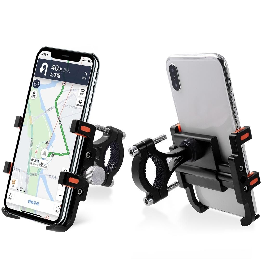 MPB-91 Motorcycle Six Claws Aluminium Alloy Mobile Phone Holder Bracket (Black)