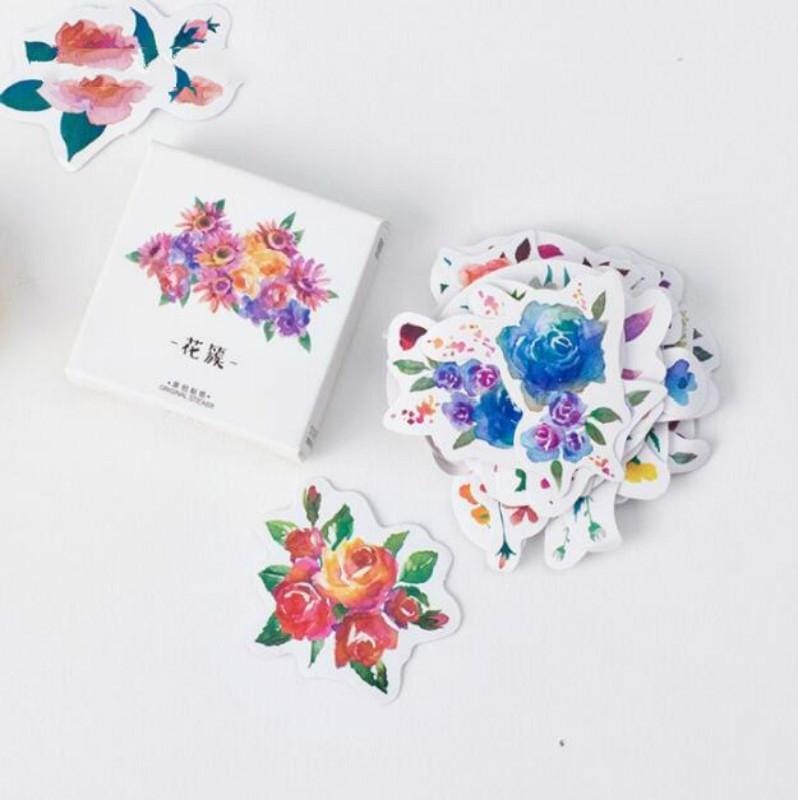 2 PCS Flower Cluster Sticker DIY Decoration