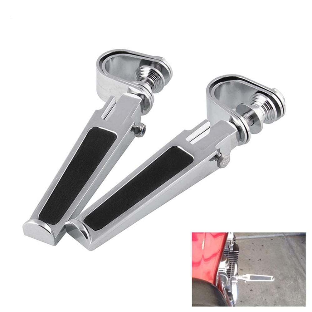 MB-BF008 2 PCS Modified Motorcycle 1 to 1.25 inch U-clamps Footrests Kit Foldable Anti-collision Bar for Harley Davidson / Honda / Suzuki