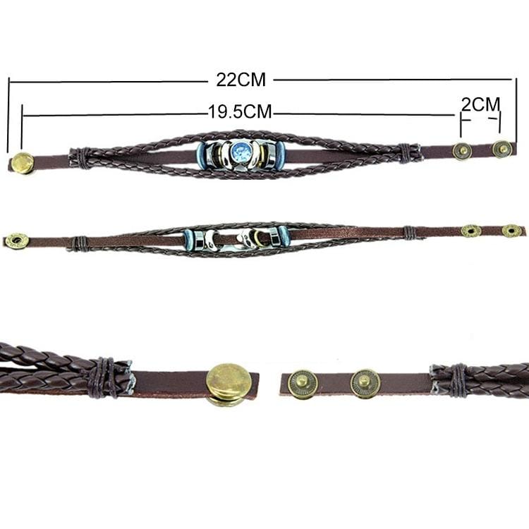 Lover Bracelets Cool Men Woman Soft PU Leather Bracelet (Blue)