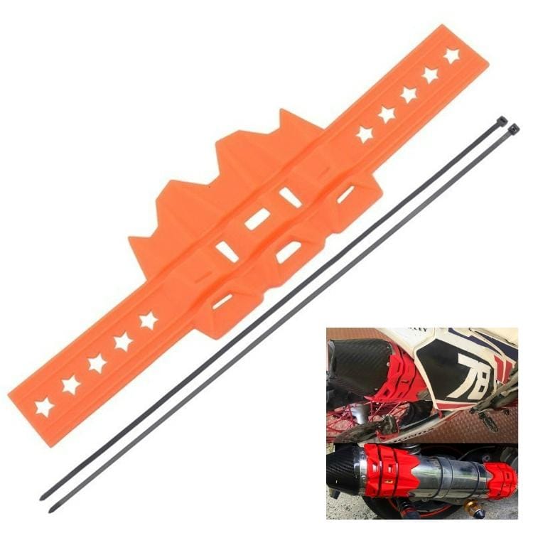 Motorcycle Modification Accessories Exhaust Pipe Anti-scratch Protective Cover Anti-scalding Rubber Ring Insulation Glue (Orange)