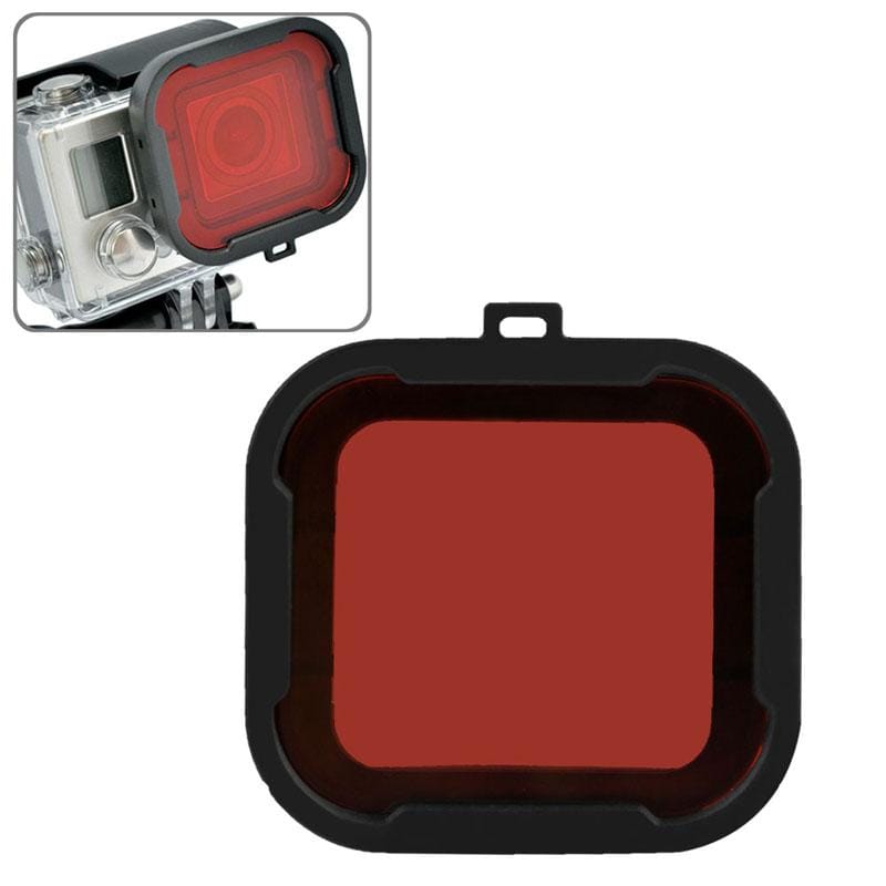 Polar Pro Aqua Cube Snap-on Dive Housing Filter for GoPro HERO4 /3+ (Red)