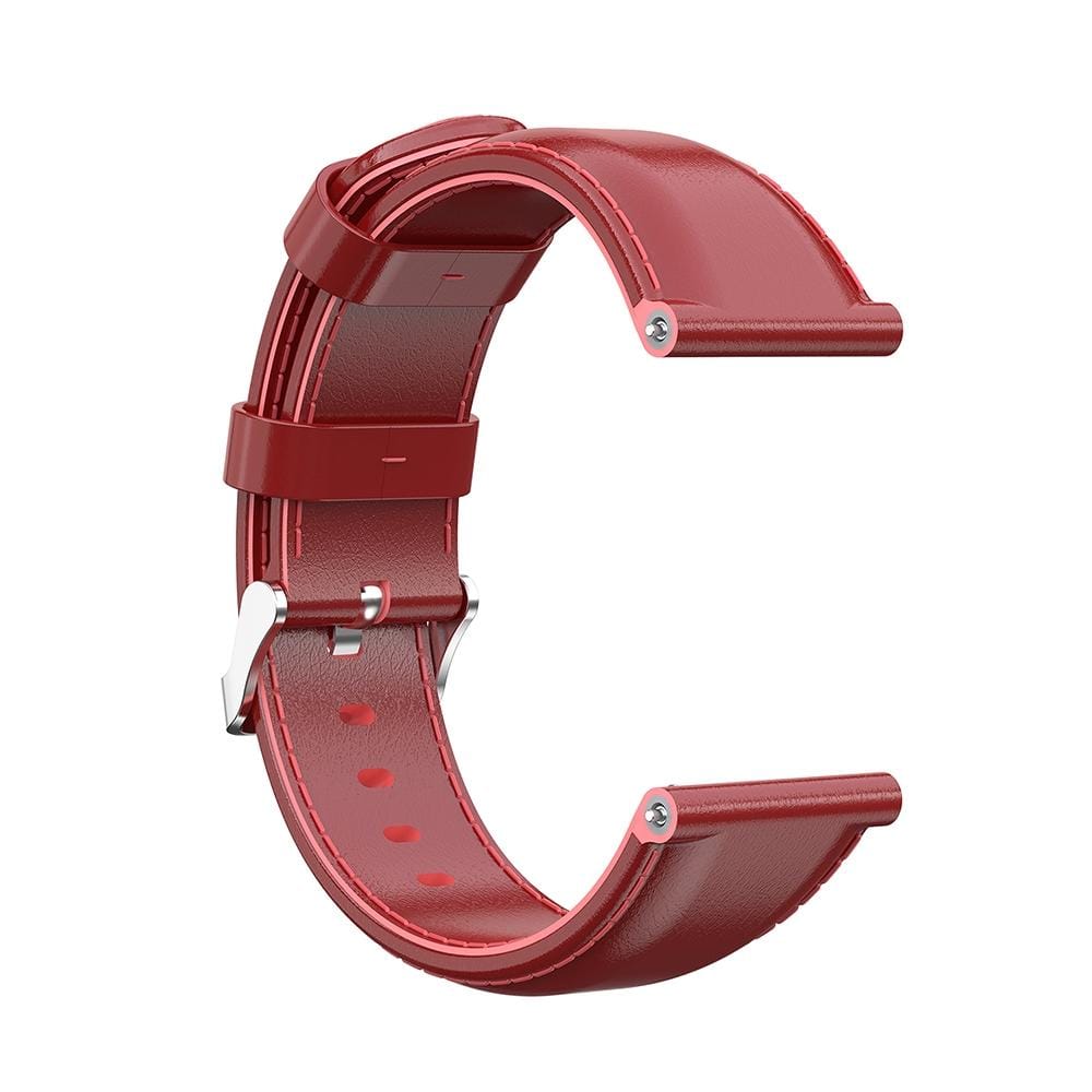 For Garmin Vivoactive 3 Oil Wax Calf Leather Replacement Wrist Strap Watchband (Red)