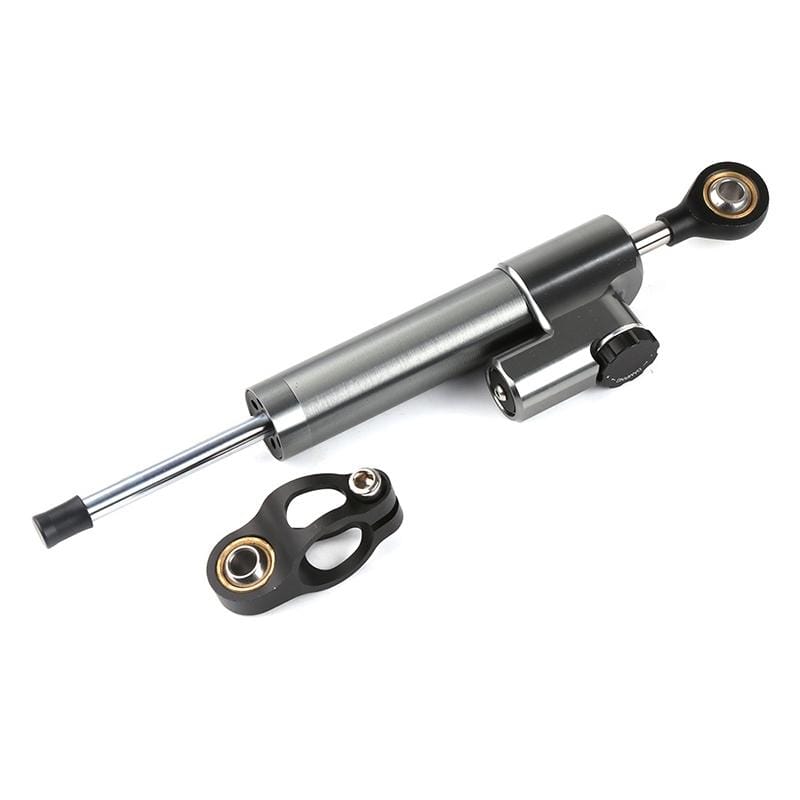 Motorcycle Handlebar Universal Shock Absorber Direction Damper Steering Stabilizer Damper Accessories (Silver Grey)