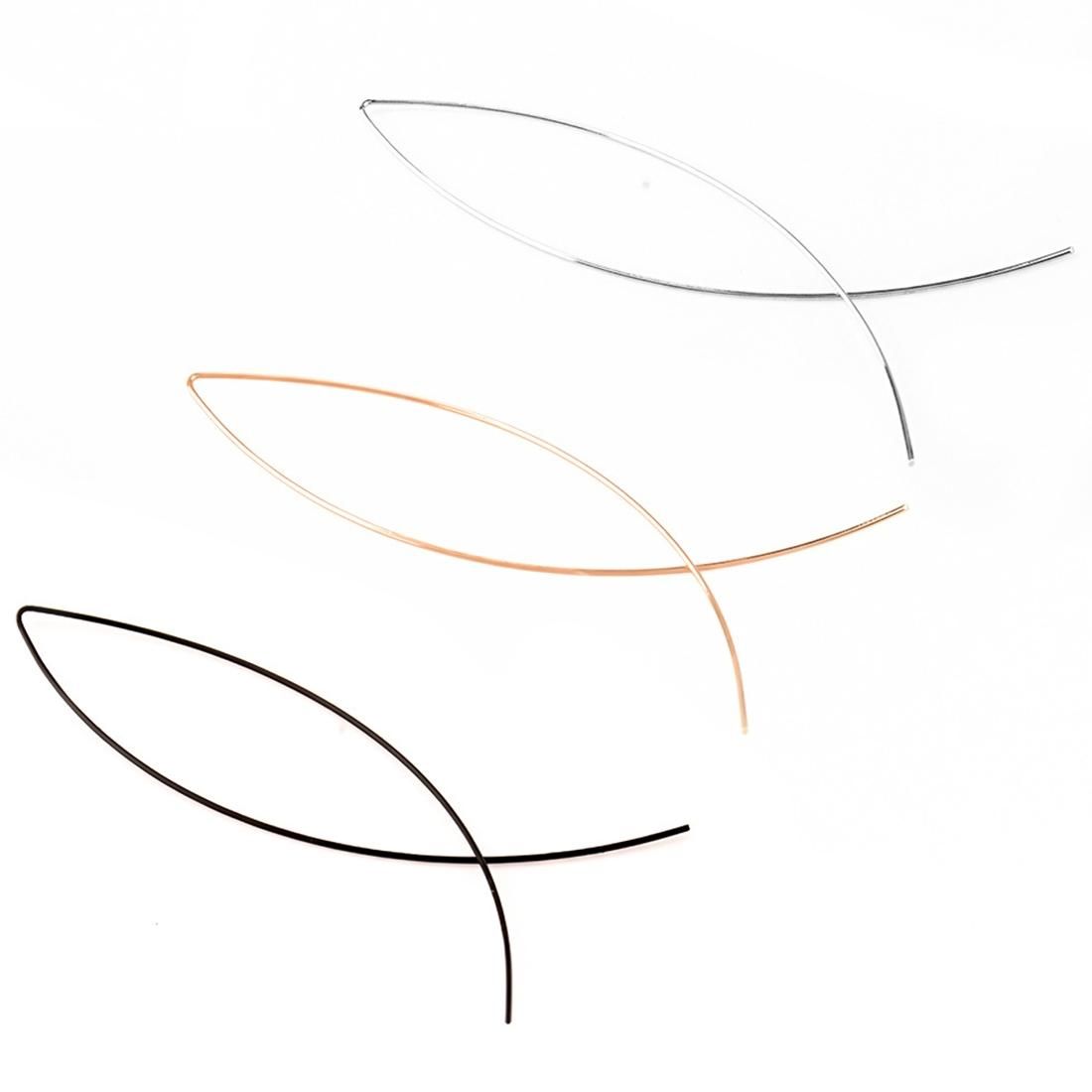 Fish Shaped Stud Simplicity Earrings Copper Wire Hand Made Earring for Women Stud Earrings (Silver)