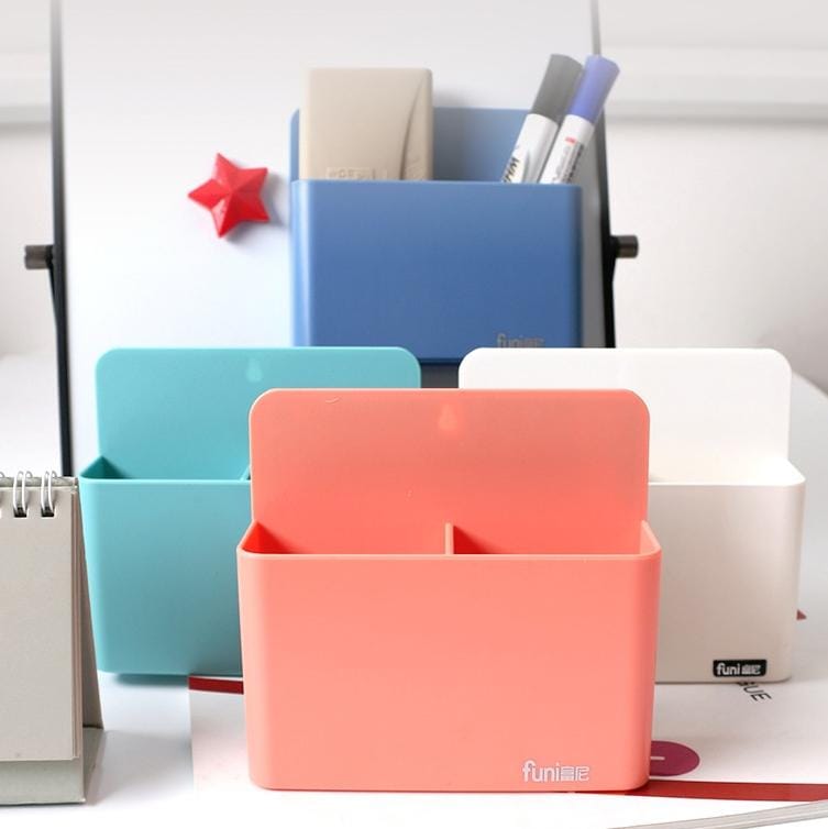 4 PCS Funi Magnetic Storage Box Adjustable Thick Storage Office Stationery Pen Holder Random Colour
