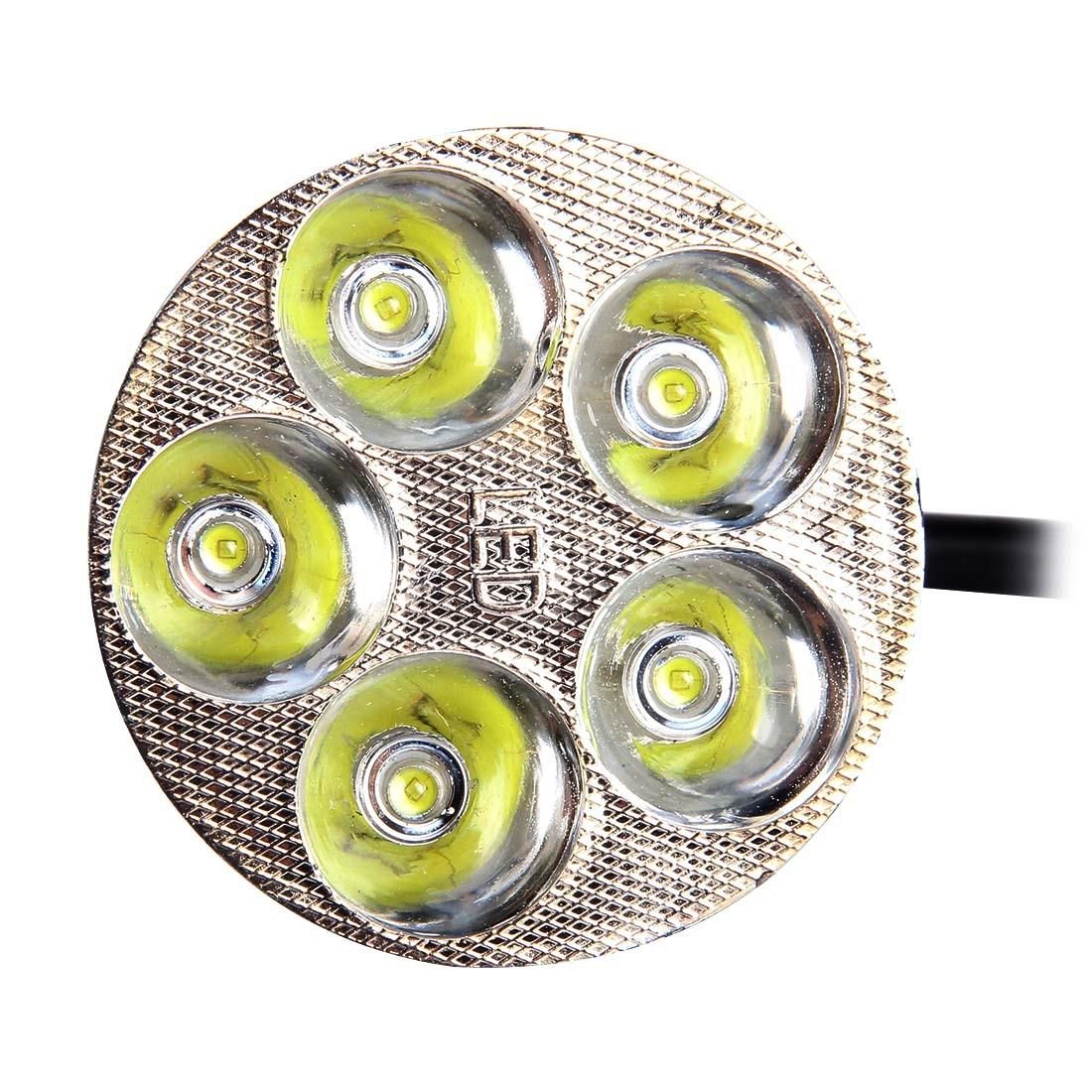 10W Wafer 5 LED White Motorcycle Headlight Lamp, DC 9-36V Cable Length: 20cm