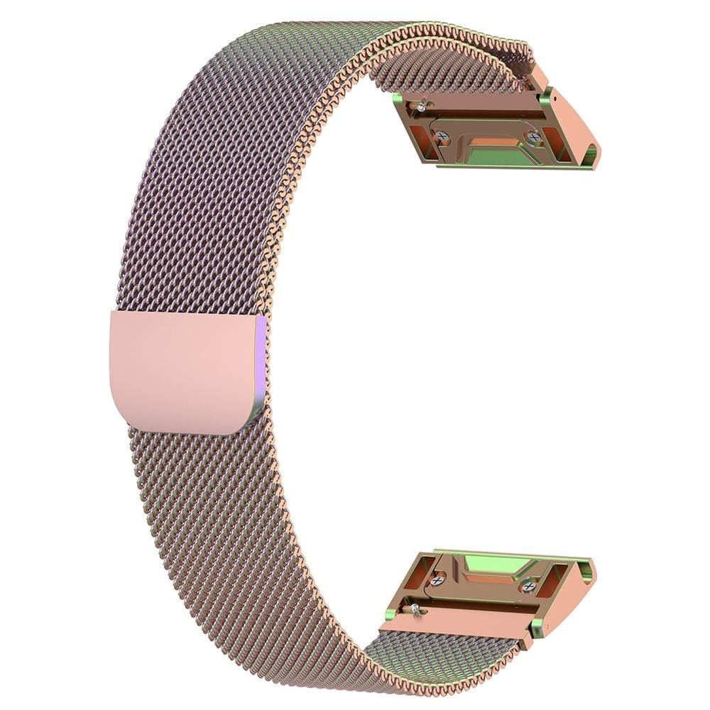 For Garmin Fenix 5S Milanese Replacement Wrist Strap Watchband (Colorful)