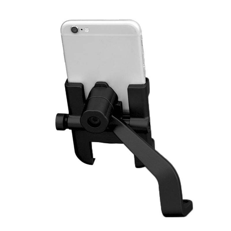 Motorcycle Rear View Mirror Aluminum Alloy Phone Bracket, Suitable for 60-100mm Device (Black)