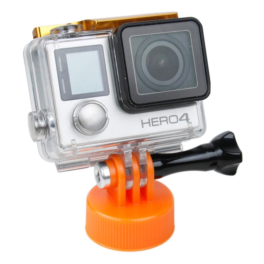 TMC HR383 Surfing Plastic Bottle Top Mount Tripod Adapter Holder for GoPro  NEW HERO /HERO6   /5 /5 Session /4 Session /4 /3+ /3 /2 /1, Xiaoyi and Other Action Cameras, Inner Diameter: 28.5mm (Orange)