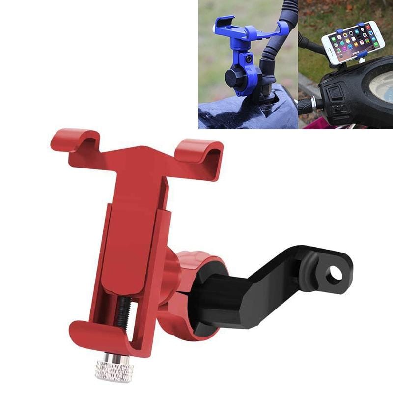360 Degree Rotatable Aluminum Alloy Phone Bracket for Electric Car / Motorcycle, Suitable for 50-100mm Device (Red)