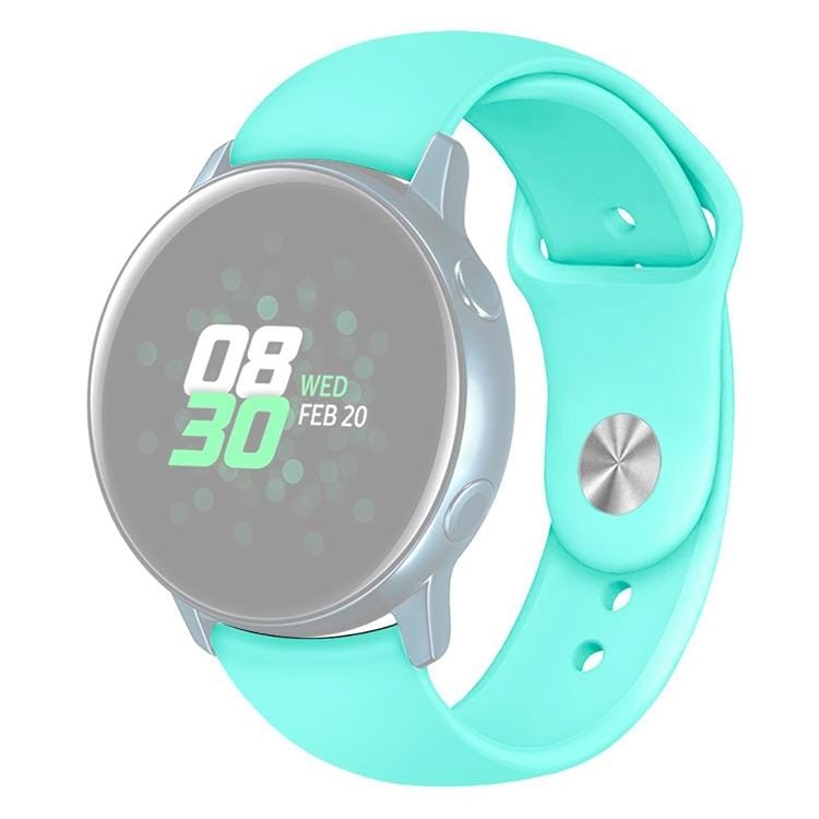 Monochrome Silicone Strap for Apply Samsung Galaxy Watch Active 20mm (Teal)