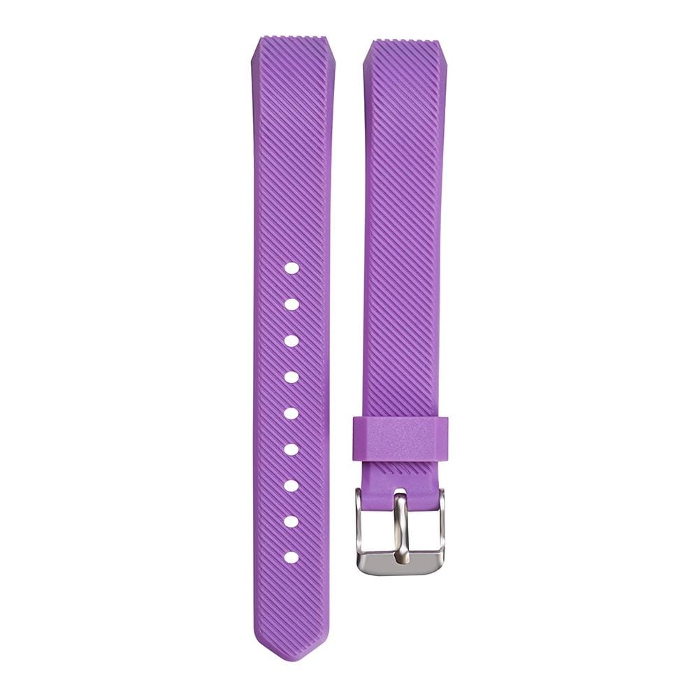 For Fitbit Alta Silicone Replacement Wrist Strap Watchband with Buckle (Purple)