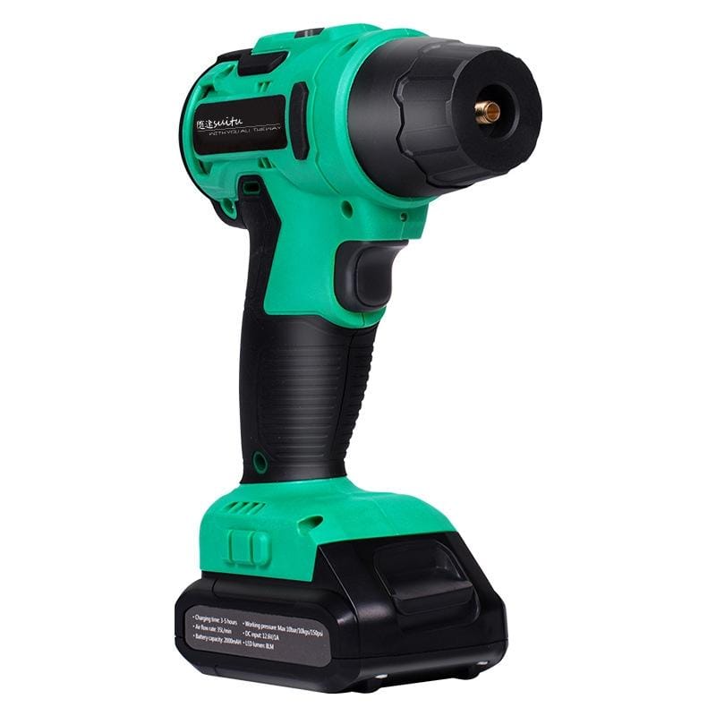 SUITU High-pressure Handheld Smart Digital Display Car Portable Wireless Tire Inflator (Green)