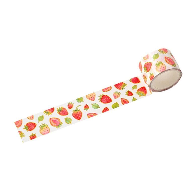 Bronzing Paper Tape Cute Strawberry Series Handbook Diary DIY Decorative Tape (Party)