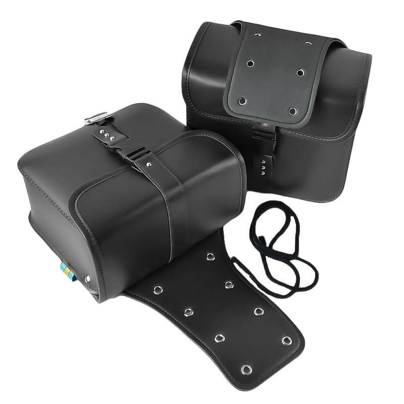 Motorcycle Accessories Modified Side of the Box Leather Bag Knight Bag Kit (Black)