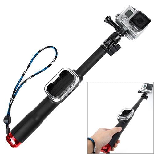 TMC Fold Retractable Handheld Remote Pole Monopod with Screw for GoPro Hero 4 / 3+ / 3 / 2 / 1, Max Length: 98cm (Blue)