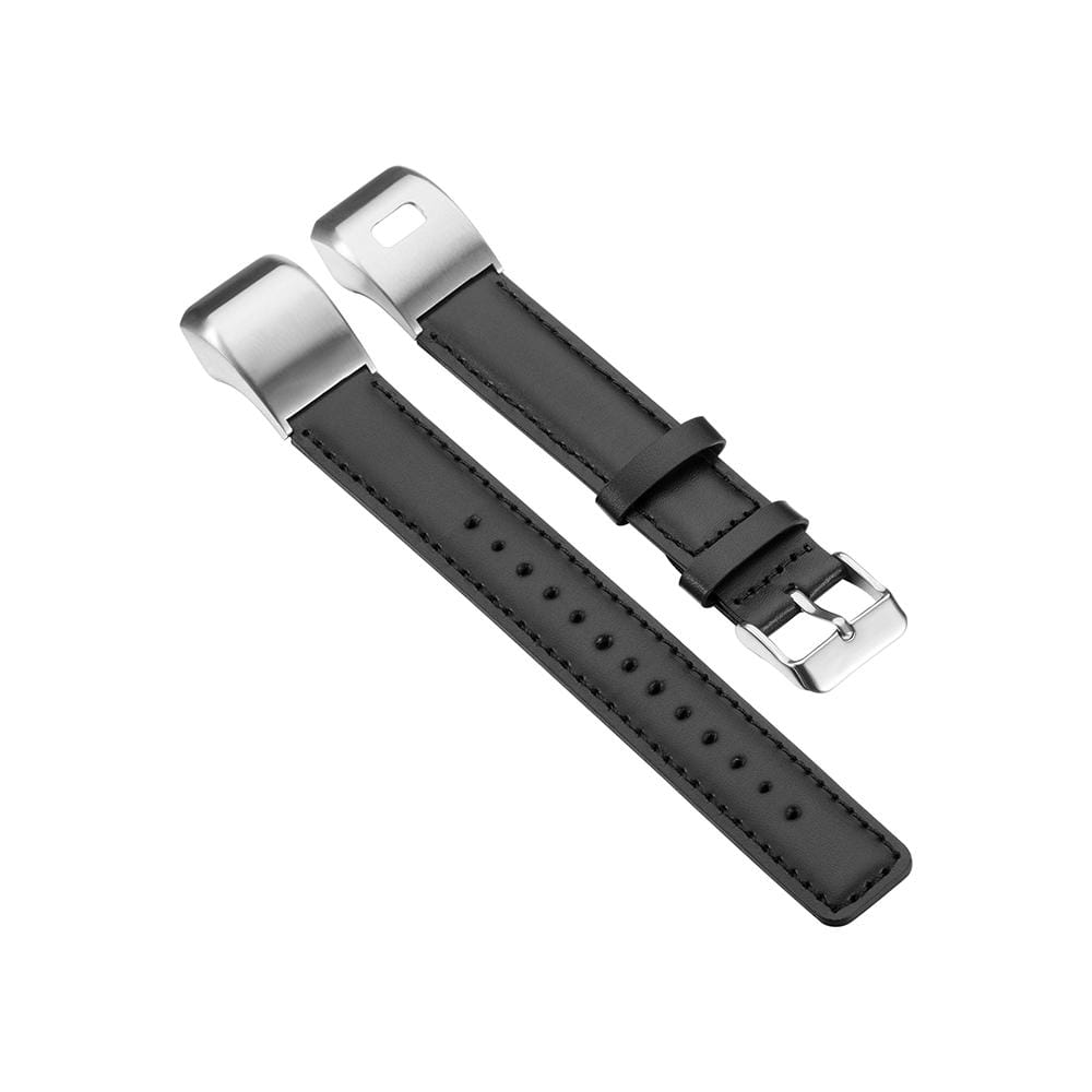 For Garmin Vivosmart HR Plus Genuine Leather Replacement Wrist Strap Watchband (Brown)