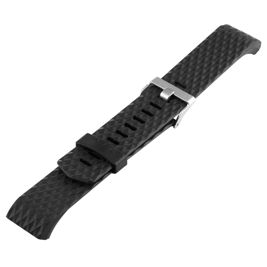 For Fitbit Charger 2 Bracelet Watch Diamond Texture TPU Watchband, Full Length: 23cm (Coffee)