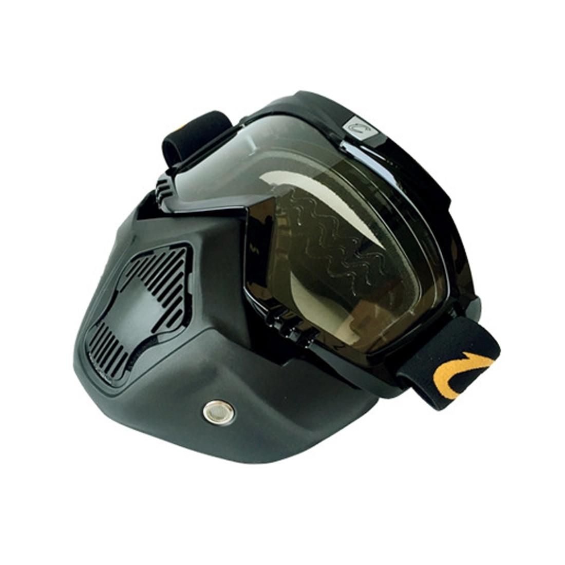 Motorcycle Helmet Riding Mask Goggles Set Outdoor Wind and Sand Resistant Off-road Harley Goggles Removable Masks (Colour)