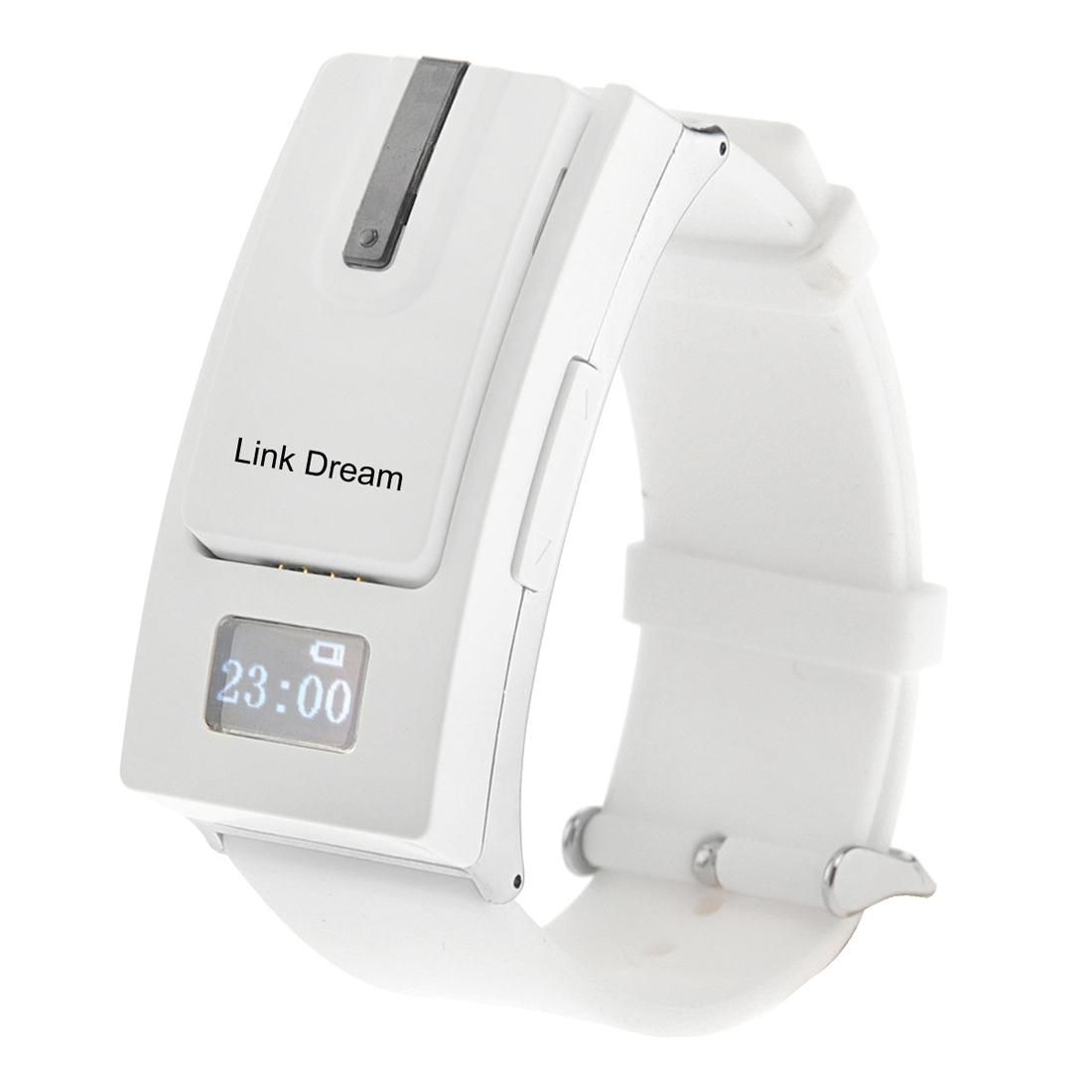 Link Dream Removable Design Bluetooth V3.0 Headset Sport Watch for iPhone 6 / Samsung / HTC and all Bluetooth Enabled Mobile Phones (White)