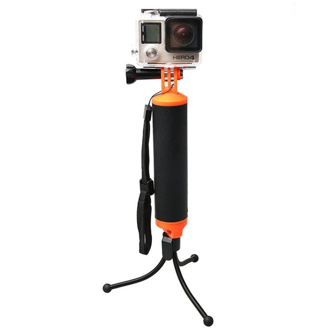 Floating Handle Grip with Tripod Holder & Adjustable Anti-lost Strap for GoPro HERO9 Black / HERO8 Black /7 /6 /5 /5 Session /4 Session /4 /3+ /3 /2 /1, Xiaoyi and Other Action Cameras