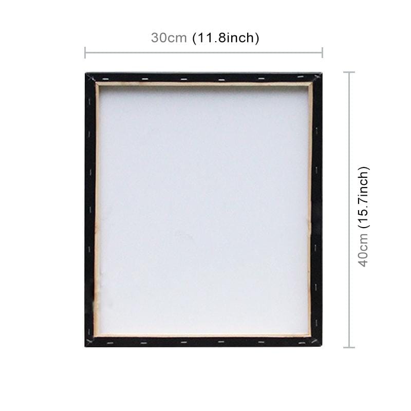 3 PCS Log Oil Canvas Frame size?30*40*5cm (Black)