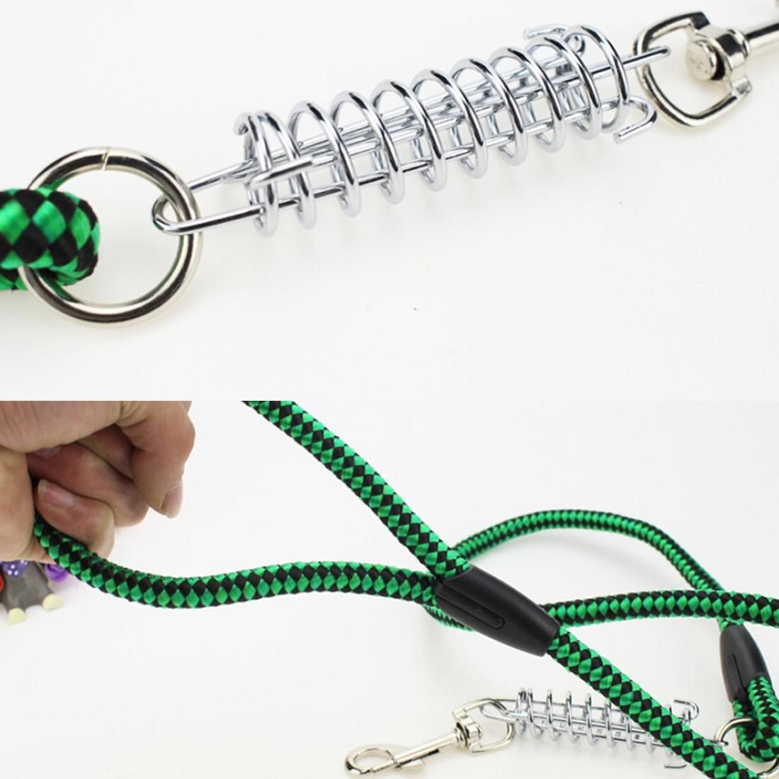 Pet Dogs PP Cruciferae Cushion Round Rope Nylon Neoprene Padding Pets Traction Lead Leash, Size: 1.8*120cm (Red)