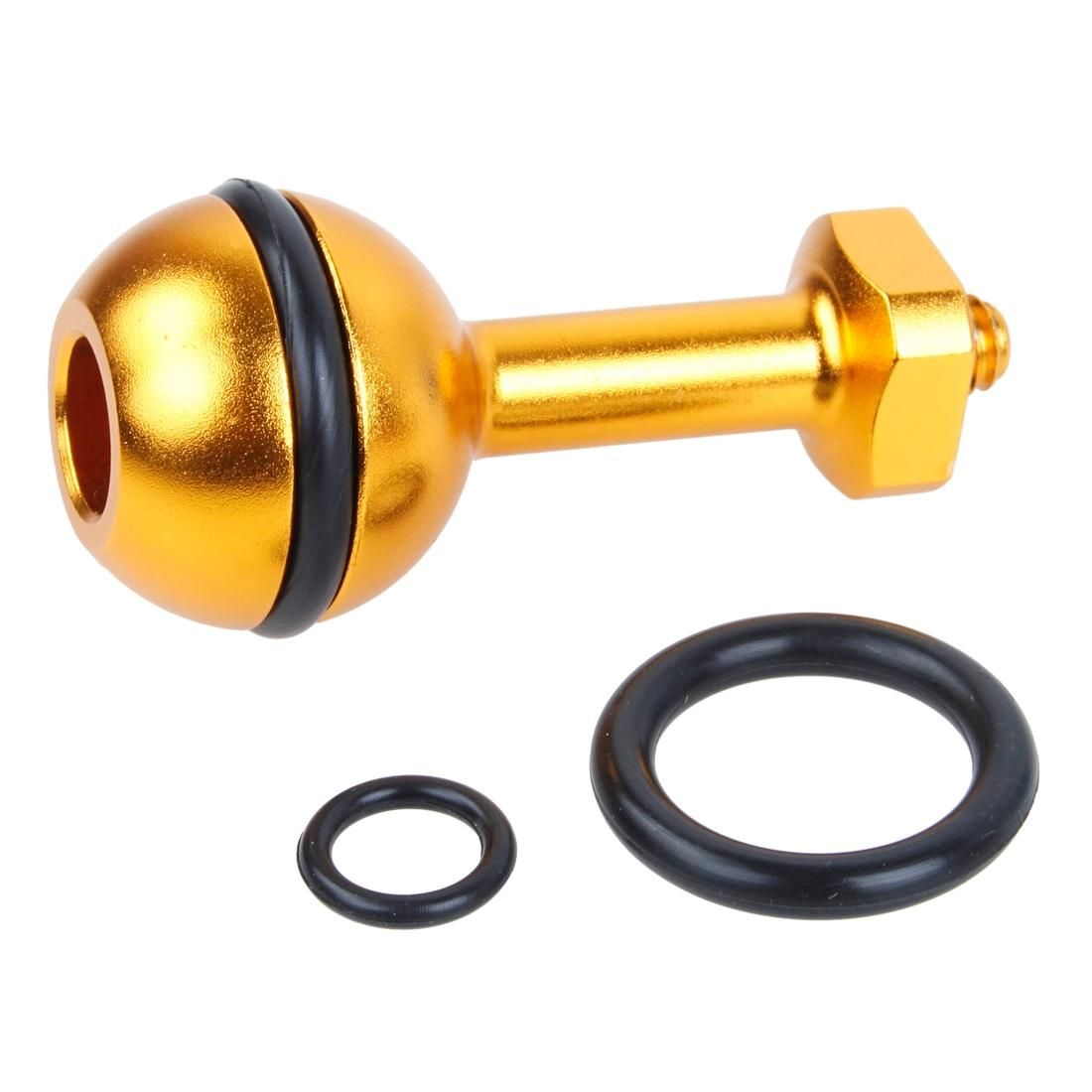 TMC HR371 Aluminum 1/4 inch Screw Ball Adapter Mount for GoPro  NEW HERO /HERO6   /5 /5 Session /4 Session /4 /3+ /3 /2 /1, Xiaoyi and Other Action Cameras, Suitable for S-DLP-2633 / S-DLP-2630 (Gold)