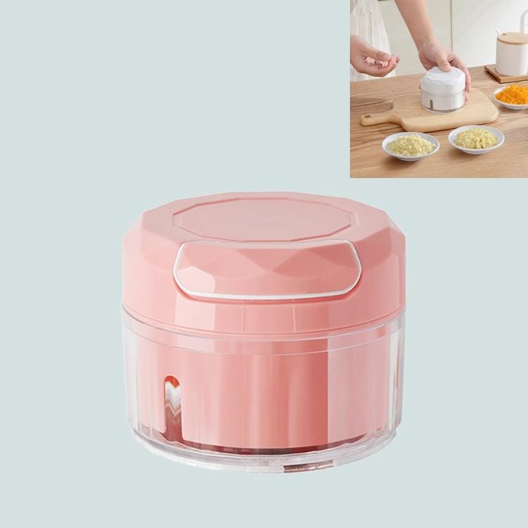 Household Multi-function Kitchen Garlic Device Manual Pounding Garlic (Pink)