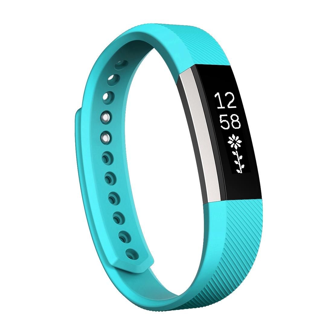 For Fitbit Alta Watch Oblique Texture Silicone Watchband, Large Size, Length: about 22cm (Baby Blue)