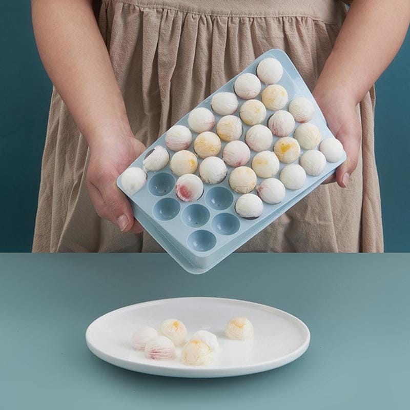 Creative Home Refrigerator Ice Box Ice Lattice Spherical Ice Cube Mould (White)