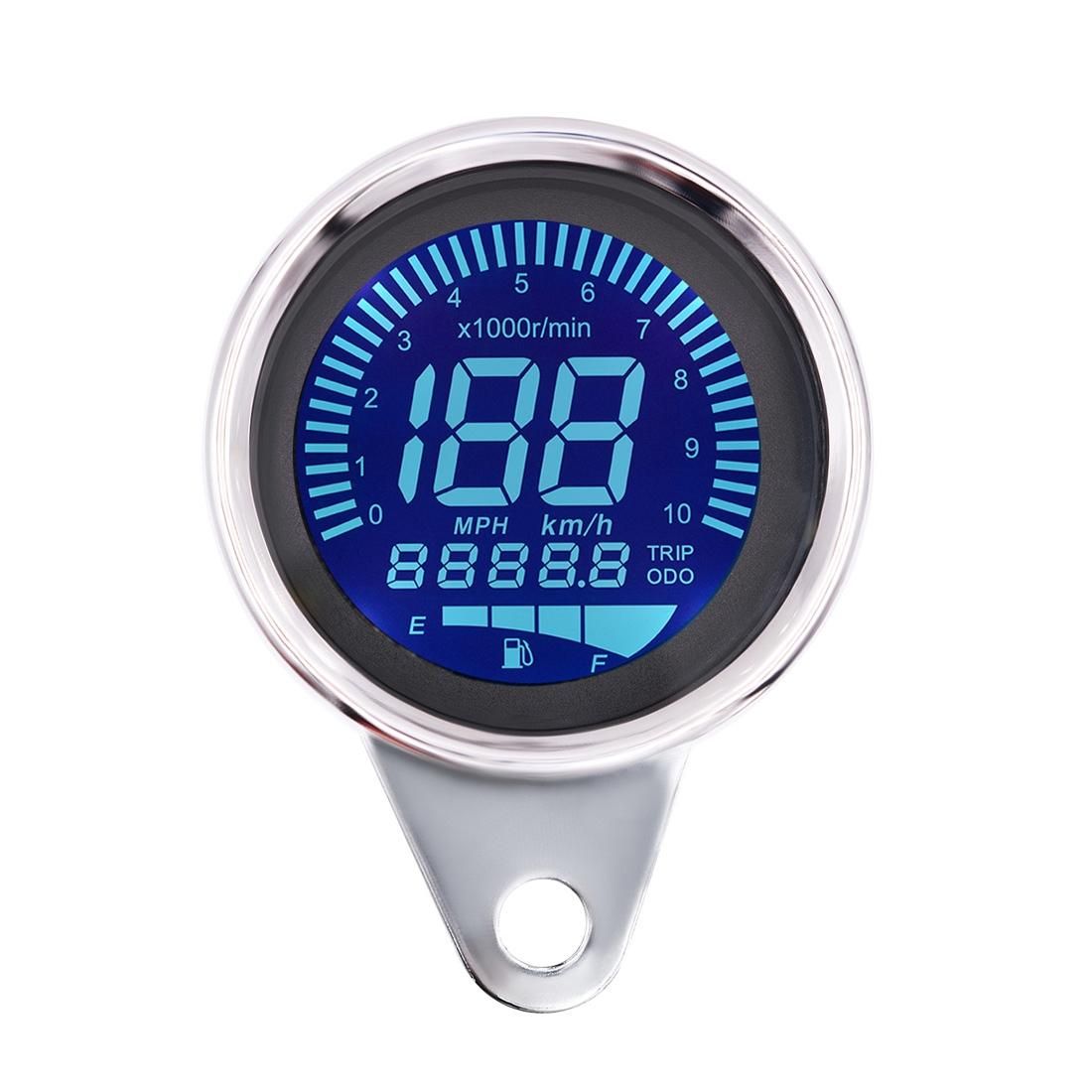 Motorcycle Multi-functional Modification Instrumentation Motorcycle Odometer Speedometer Tachometer Oil Gauge (Style1)