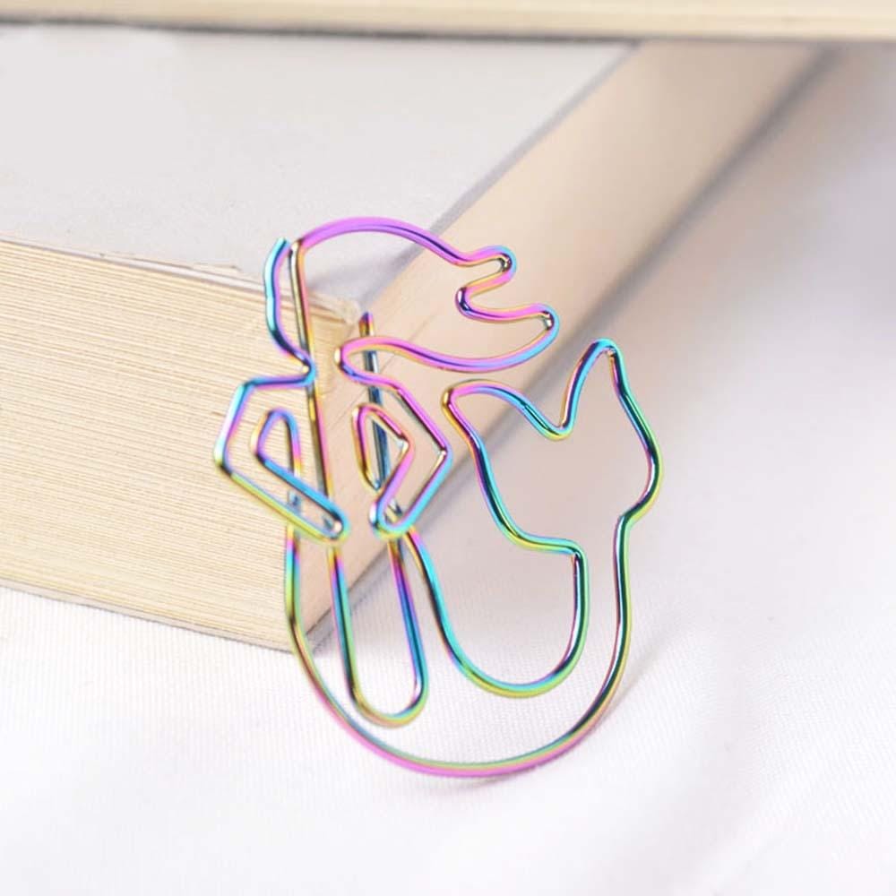 4 PCS Creative Paper Clip Colorful Mermaid Styling  Paper Clip